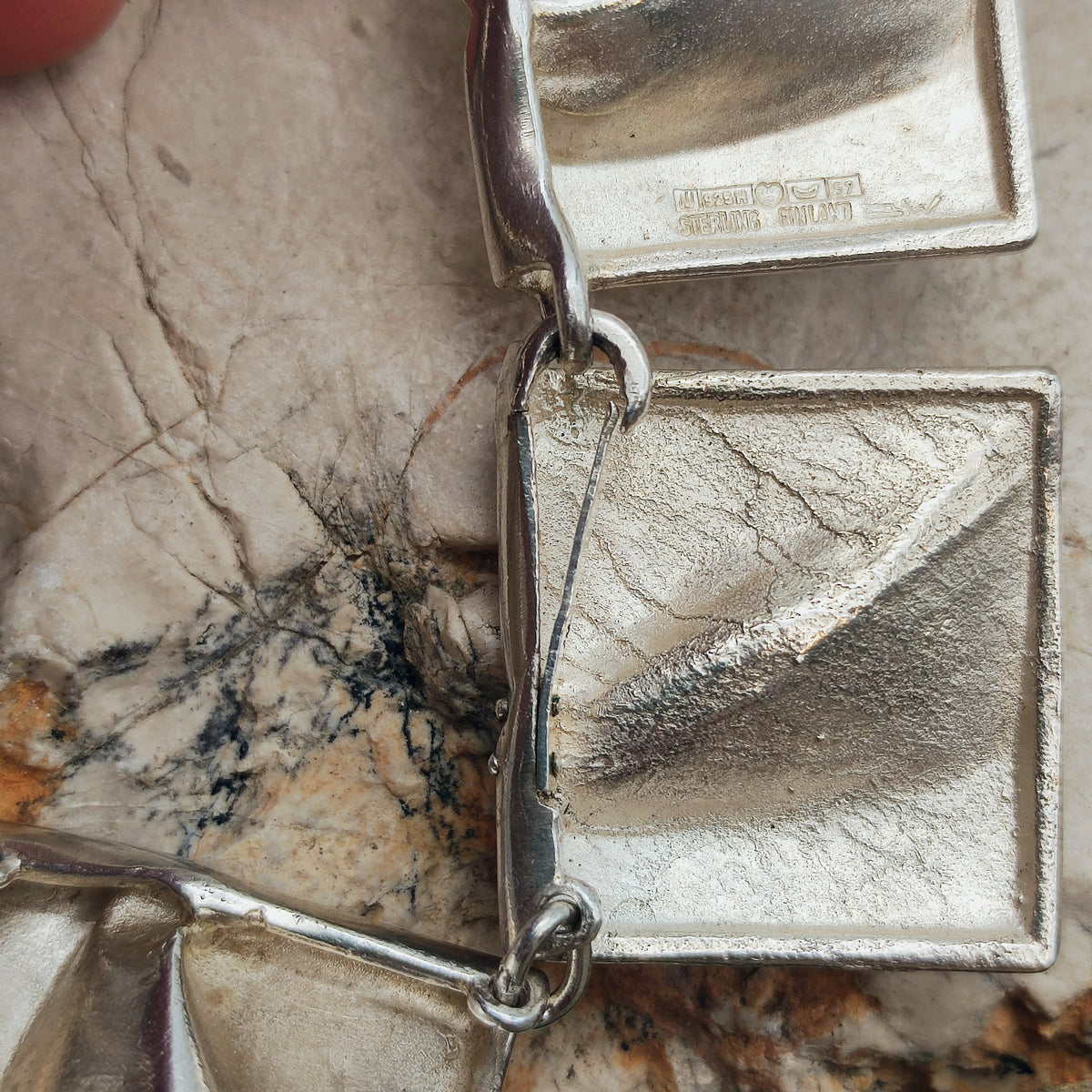 Vintage 1971 Lapponia Planetoid Valleys Sterling Silver Necklace by Björn Weckström