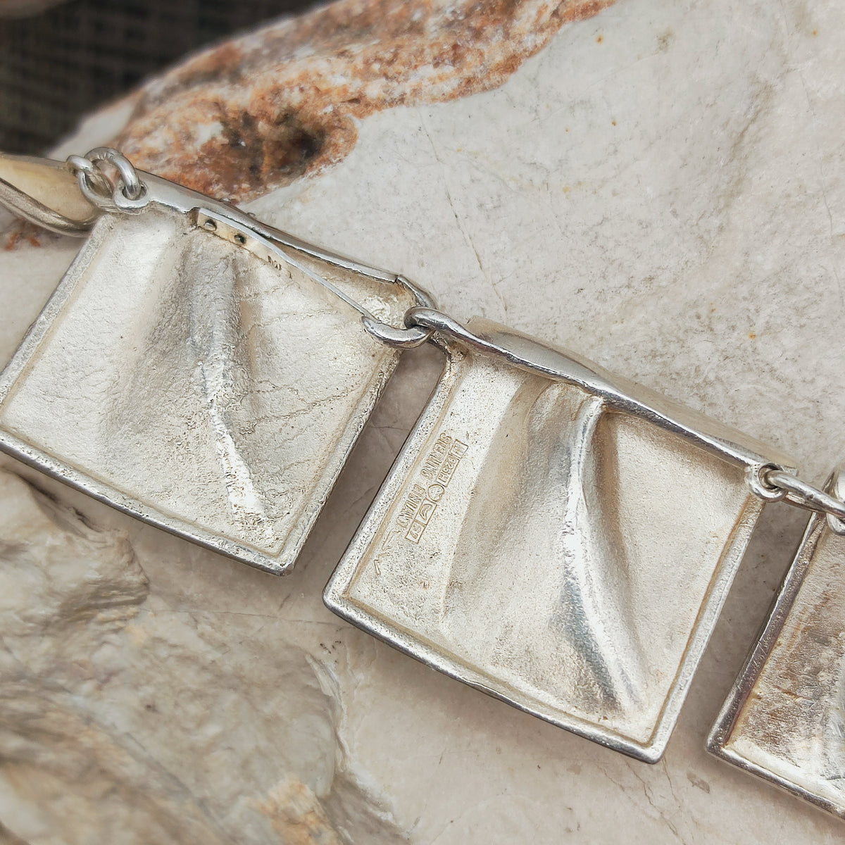 Vintage 1971 Lapponia Planetoid Valleys Sterling Silver Necklace by Björn Weckström