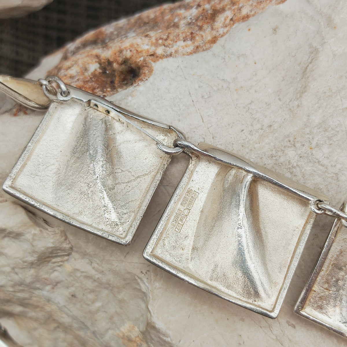 Vintage 1971 Lapponia Planetoid Valleys Sterling Silver Necklace by Björn Weckström