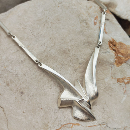 Lapponia Bambu Sterling Silver Necklace by Zoltan Popovits, 2010