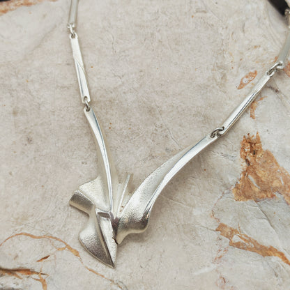 Lapponia Bambu Sterling Silver Necklace by Zoltan Popovits, 2010