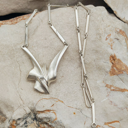 Lapponia Bambu Sterling Silver Necklace by Zoltan Popovits, 2010