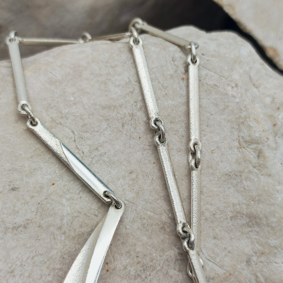 Lapponia Bambu Sterling Silver Necklace by Zoltan Popovits, 2010