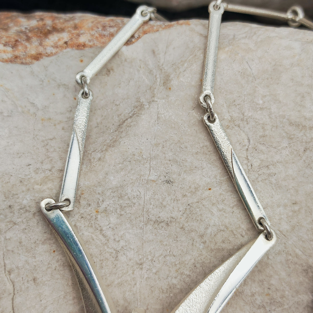 Lapponia Bambu Sterling Silver Necklace by Zoltan Popovits, 2010