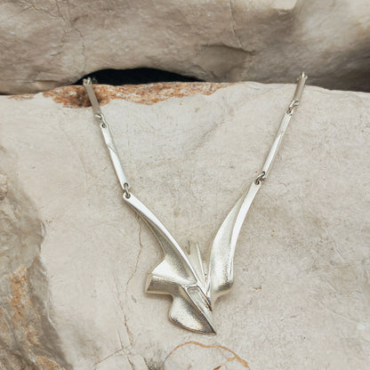 Lapponia Bambu Sterling Silver Necklace by Zoltan Popovits, 2010