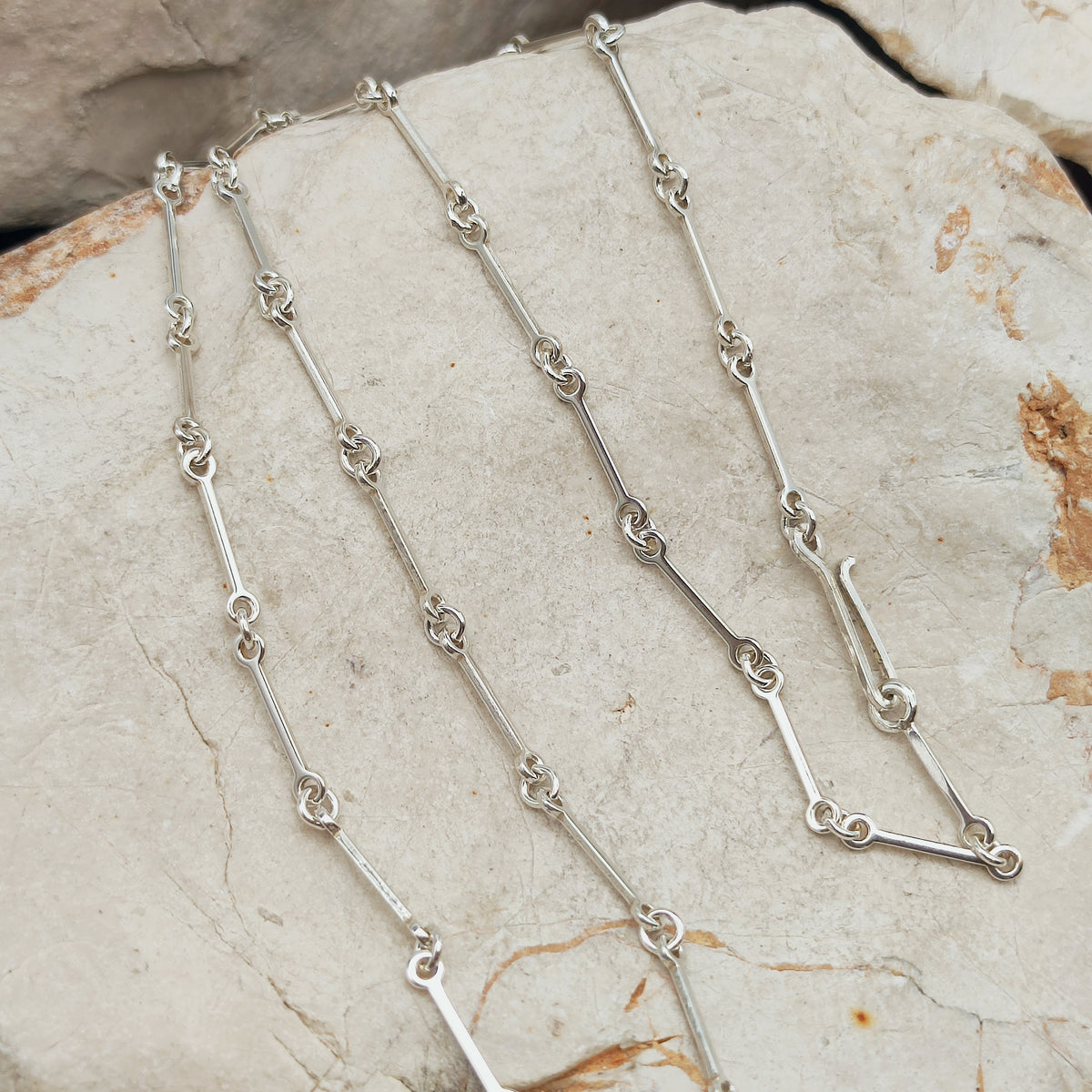 Vintage Lapponia Silver Path Sterling Silver Necklace by Björn Weckström, 1990