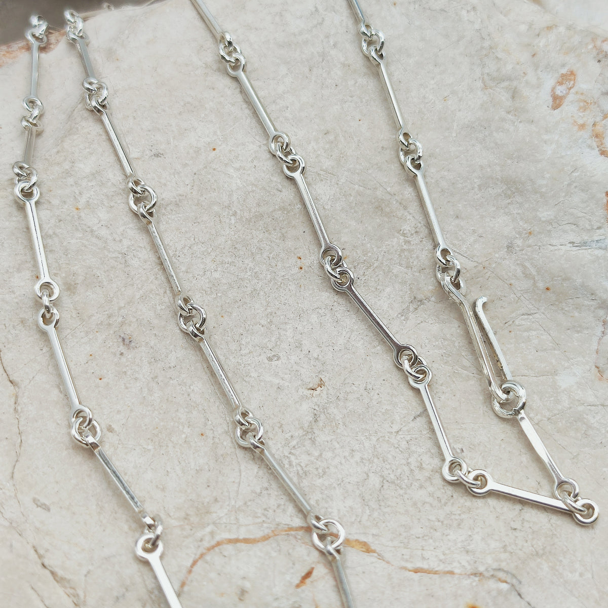Vintage Lapponia Silver Path Sterling Silver Necklace by Björn Weckström, 1990