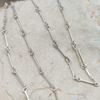 Vintage Lapponia Silver Path Sterling Silver Necklace by Björn Weckström, 1990