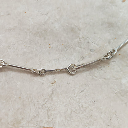 Vintage Lapponia Silver Path Sterling Silver Necklace by Björn Weckström, 1990