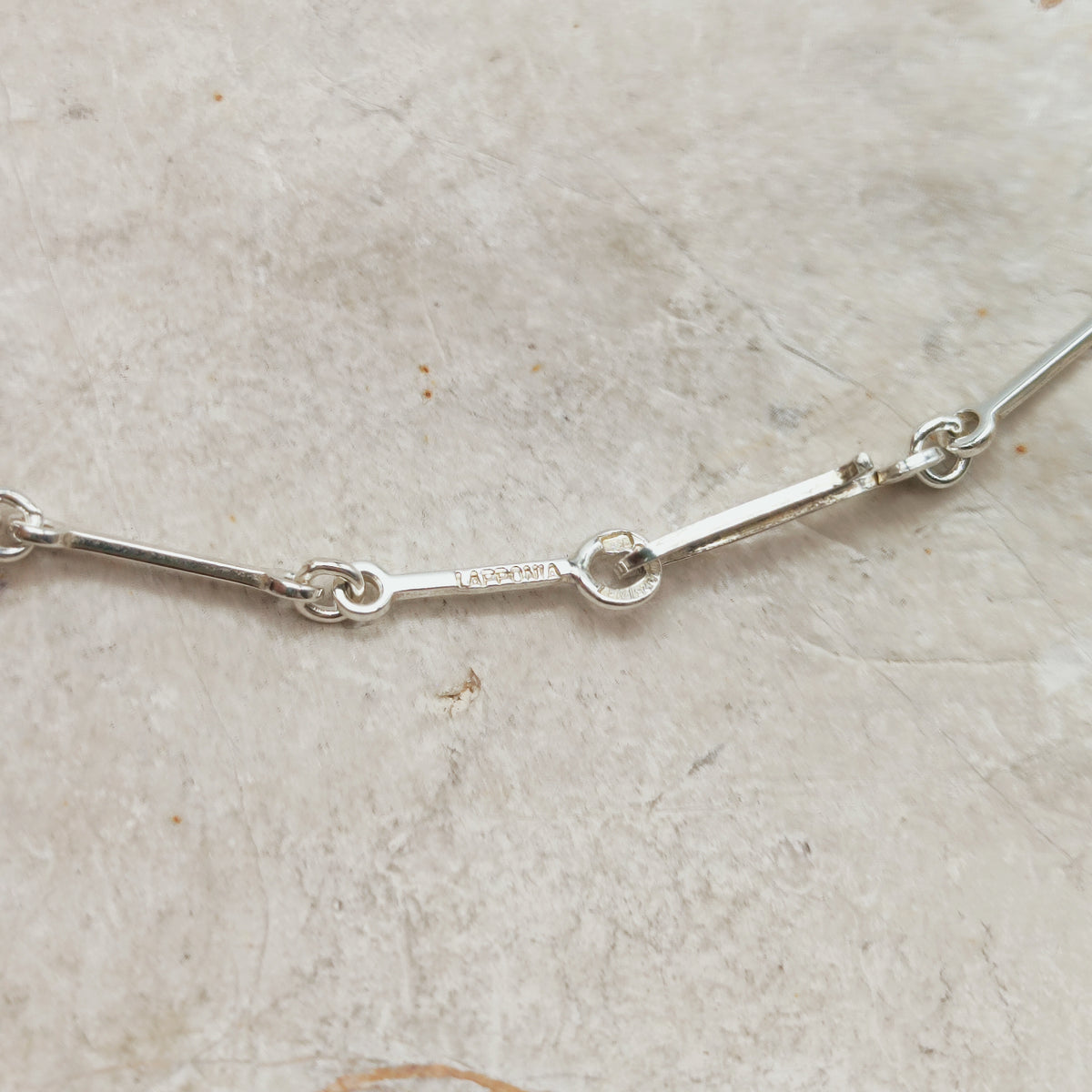 Vintage Lapponia Silver Path Sterling Silver Necklace by Björn Weckström, 1990