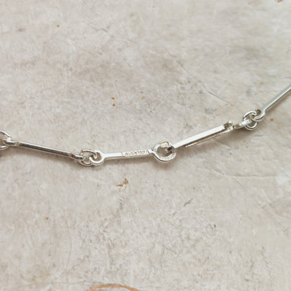 Vintage Lapponia Silver Path Sterling Silver Necklace by Björn Weckström, 1990