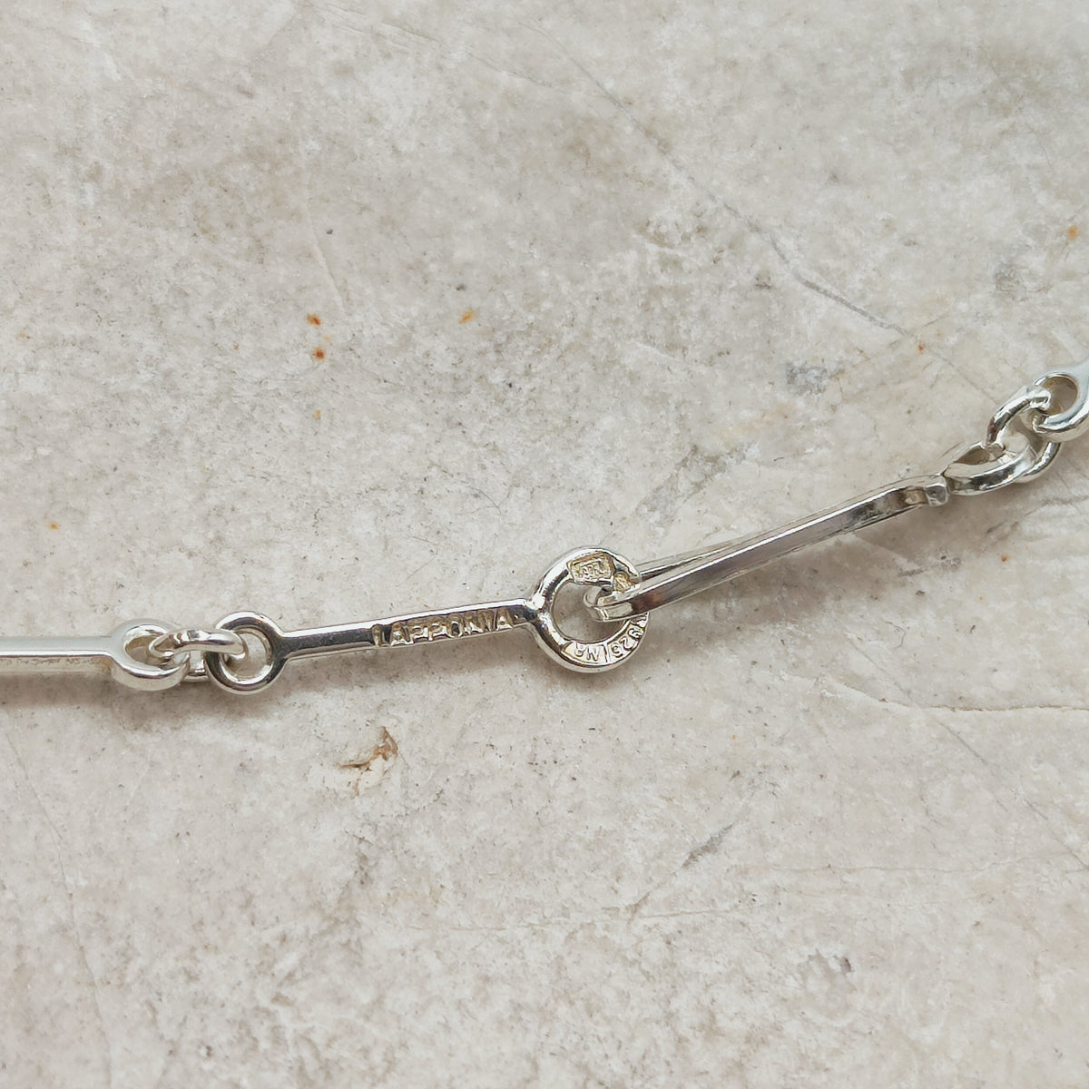 Vintage Lapponia Silver Path Sterling Silver Necklace by Björn Weckström, 1990