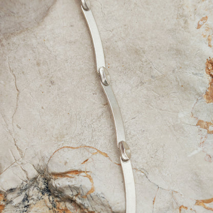Vintage Lapponia Labyrinth Sterling Silver Choker Necklace by Björn Weckström 38cm, 1987