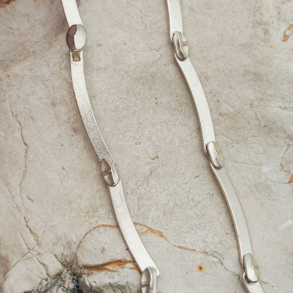 Vintage Lapponia Labyrinth Sterling Silver Choker Necklace by Björn Weckström 38cm, 1987