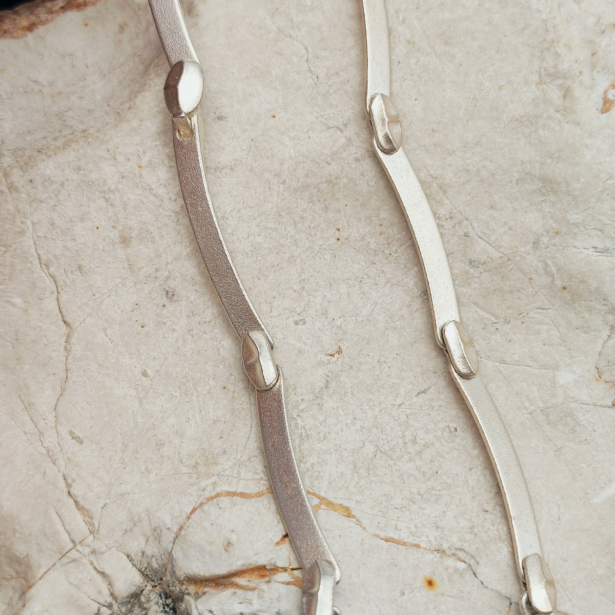 Vintage Lapponia Labyrinth Sterling Silver Choker Necklace by Björn Weckström 38cm, 1987