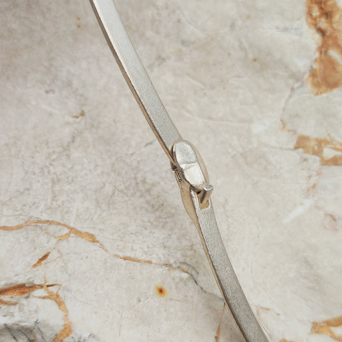 Vintage Lapponia Labyrinth Sterling Silver Choker Necklace by Björn Weckström 38cm, 1987