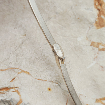Vintage Lapponia Labyrinth Sterling Silver Choker Necklace by Björn Weckström 38cm, 1987