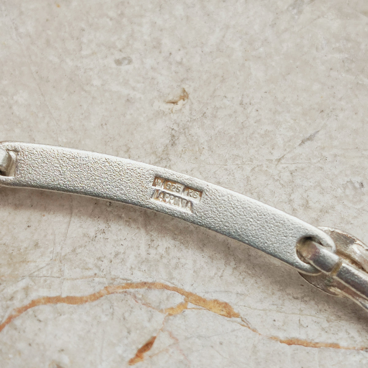 Vintage Lapponia Labyrinth Sterling Silver Choker Necklace by Björn Weckström 38cm, 1987