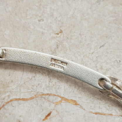 Vintage Lapponia Labyrinth Sterling Silver Choker Necklace by Björn Weckström 38cm, 1987