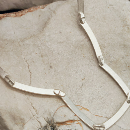 Vintage Lapponia Labyrinth Sterling Silver Necklace by Björn Weckström 41cm, 2003