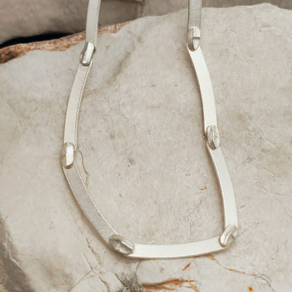 Vintage Lapponia Labyrinth Sterling Silver Necklace by Björn Weckström 41cm, 2003