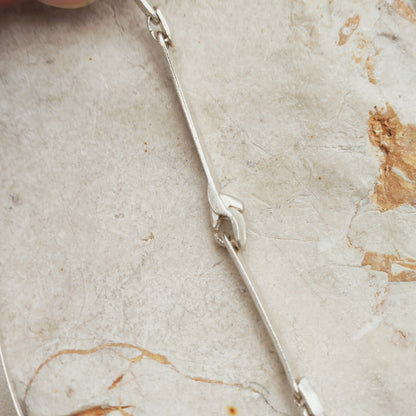 Vintage Lapponia Labyrinth Sterling Silver Necklace by Björn Weckström 41cm, 2003