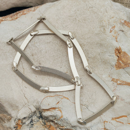 Vintage Lapponia Labyrinth Sterling Silver Necklace by Björn Weckström 41cm, 2003