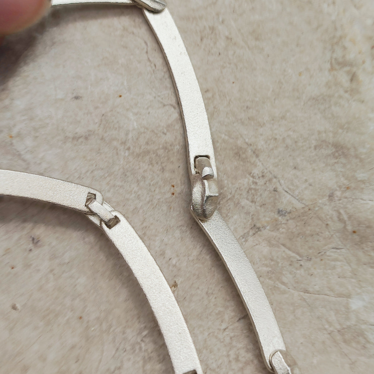 Vintage Lapponia Labyrinth Sterling Silver Necklace by Björn Weckström 41cm, 2003