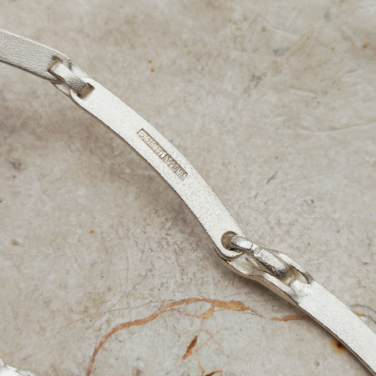 Vintage Lapponia Labyrinth Sterling Silver Necklace by Björn Weckström 41cm, 2003