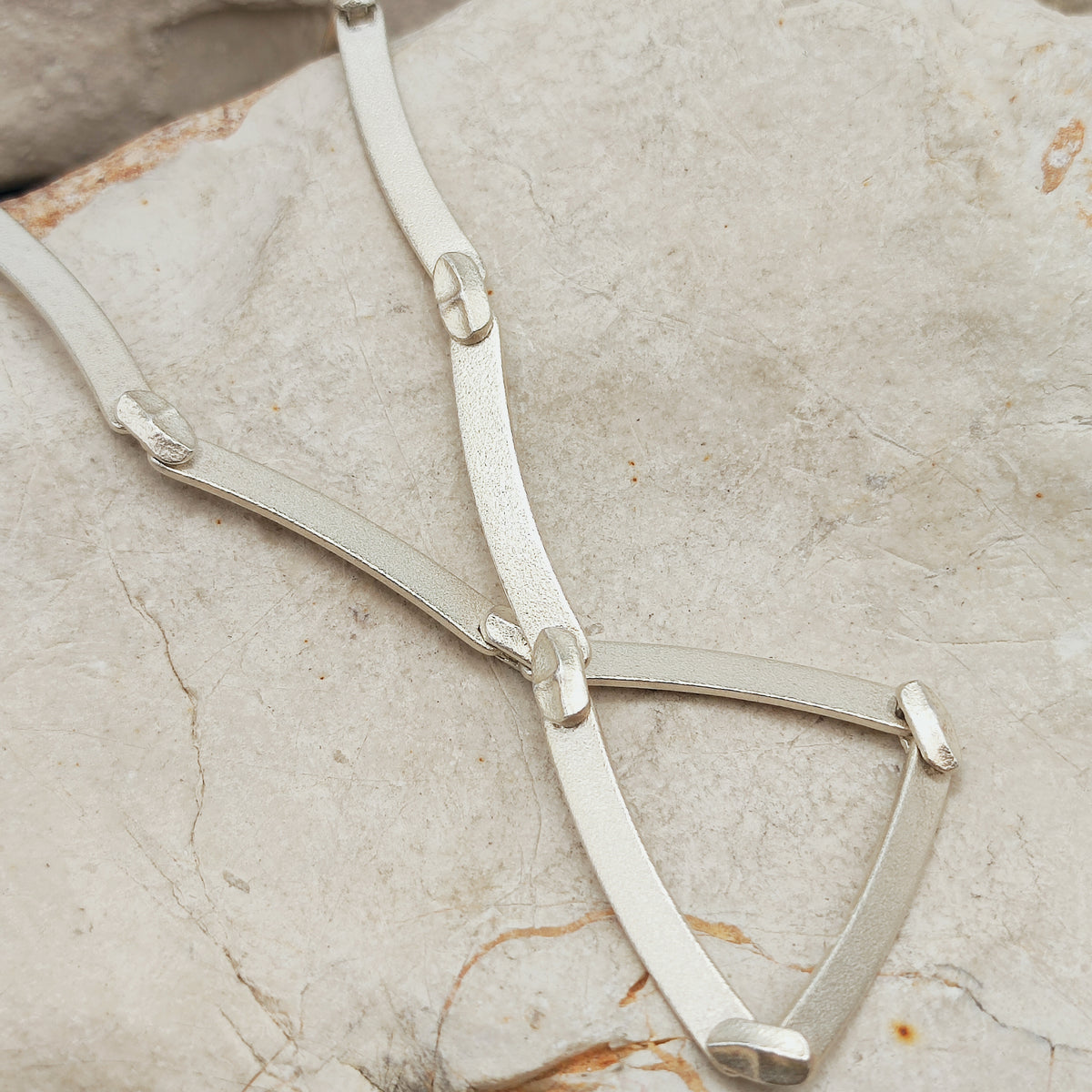 Vintage Lapponia Labyrinth Sterling Silver Necklace by Björn Weckström 41cm, 2003
