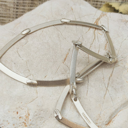 Vintage Lapponia Labyrinth Sterling Silver Necklace by Björn Weckström 41cm, 2003