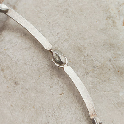 Vintage Lapponia Labyrinth Sterling Silver Toggle Necklace by Björn Weckström 38cm, 1978
