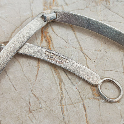 Vintage Lapponia Labyrinth Sterling Silver Toggle Necklace by Björn Weckström 38cm, 1978