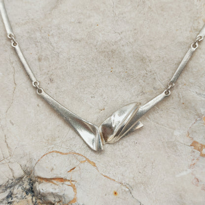 Vintage Lapponia Hespera Sterling Silver Necklace by Zoltan Popovits, 1988
