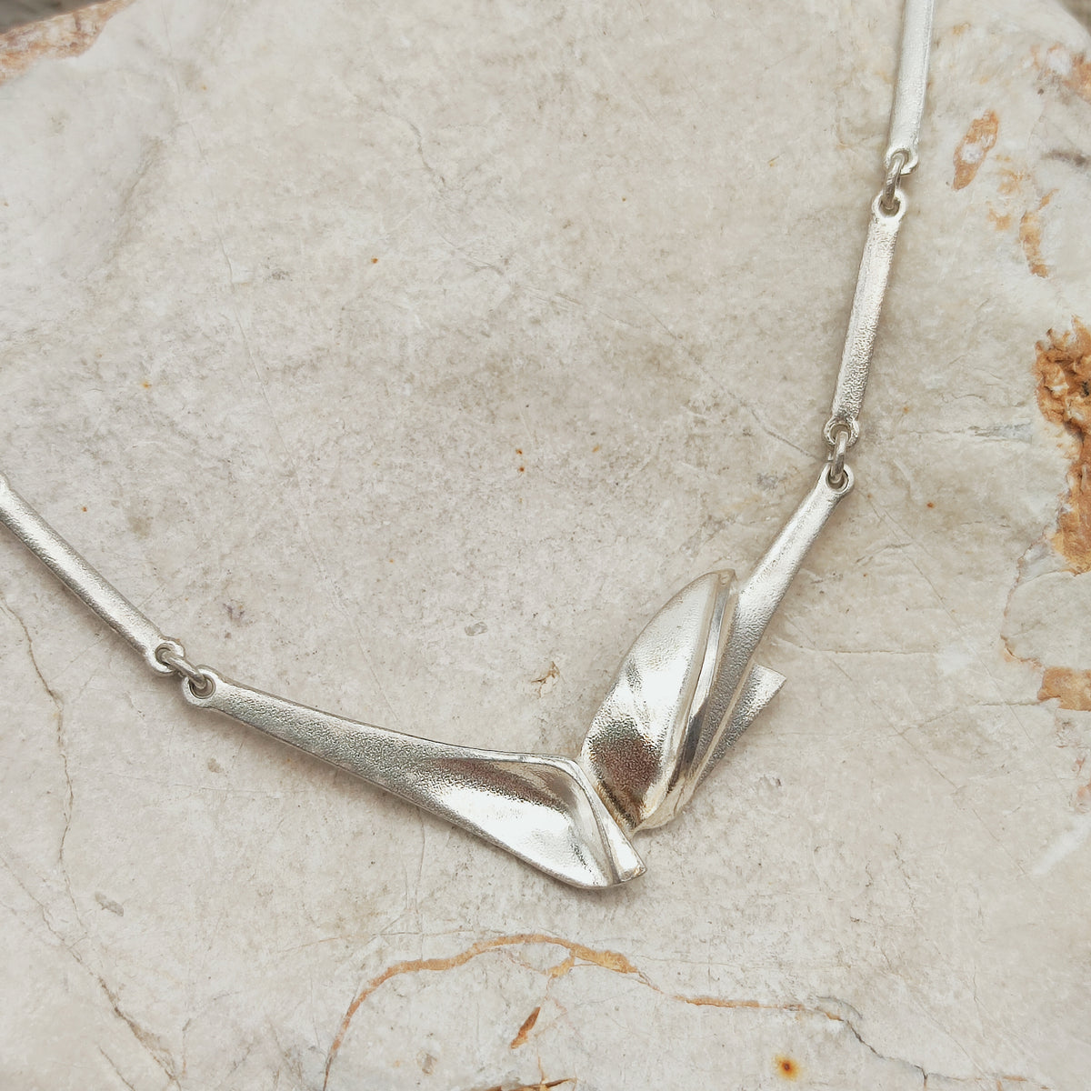 Vintage Lapponia Hespera Sterling Silver Necklace by Zoltan Popovits, 1988