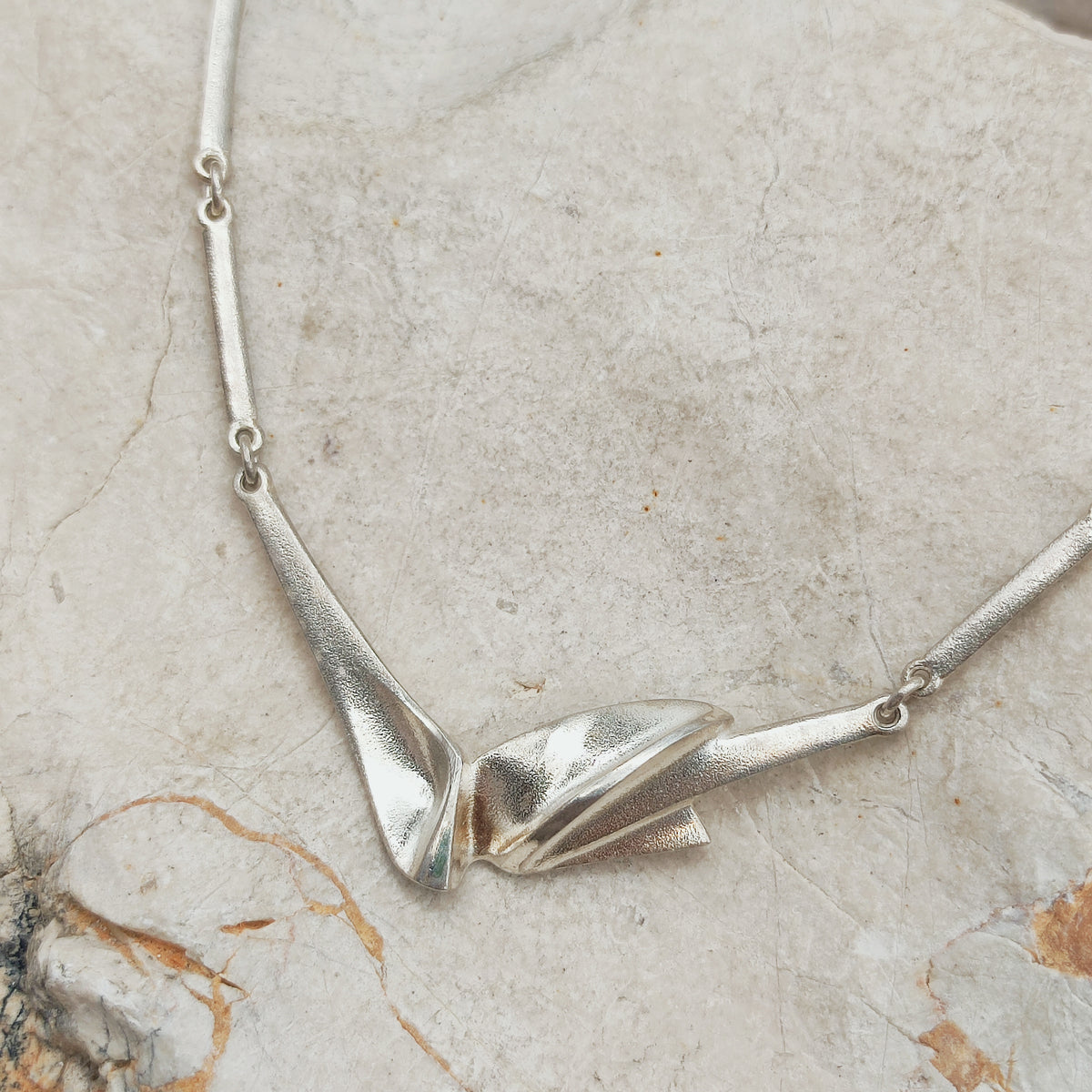 Vintage Lapponia Hespera Sterling Silver Necklace by Zoltan Popovits, 1988