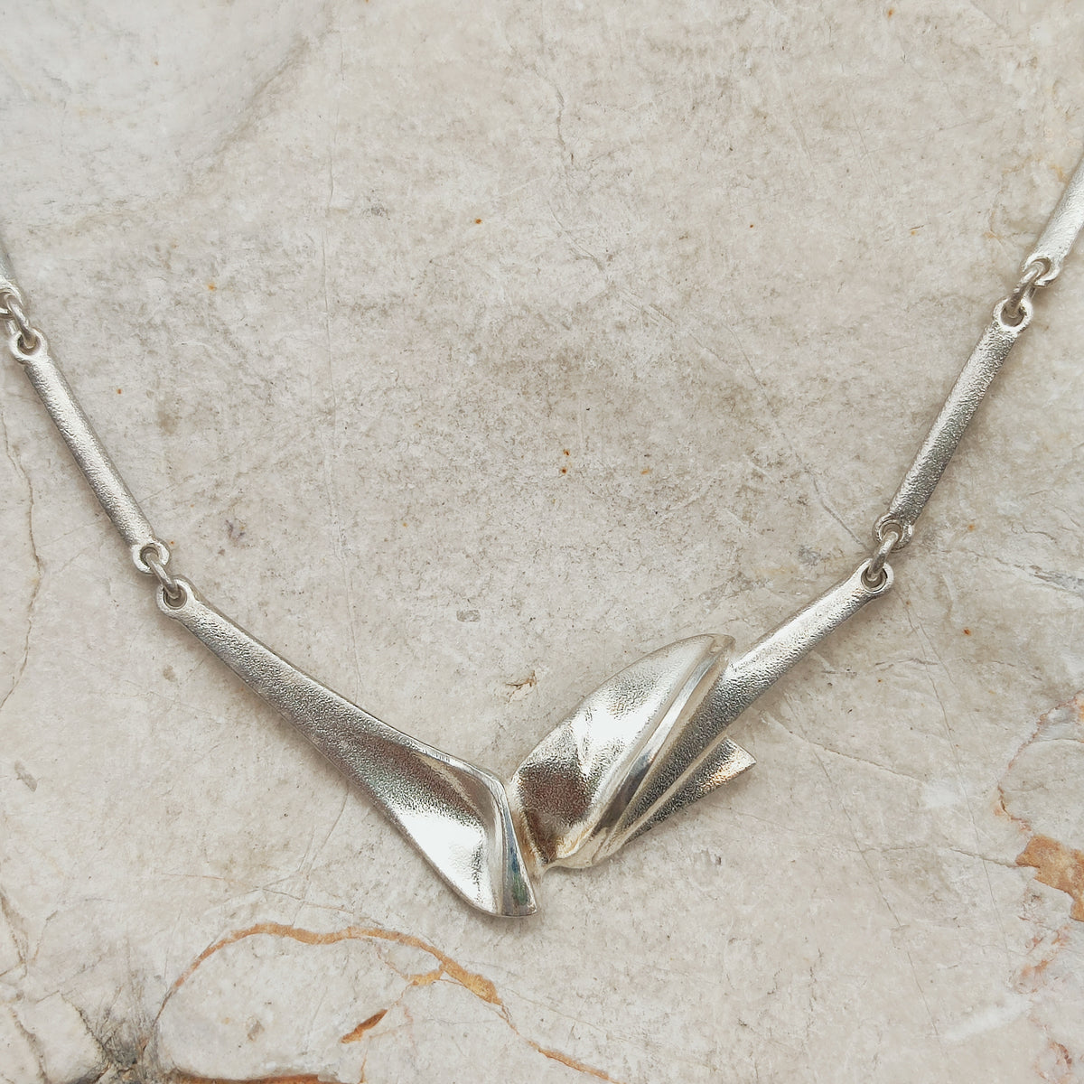 Vintage Lapponia Hespera Sterling Silver Necklace by Zoltan Popovits, 1988