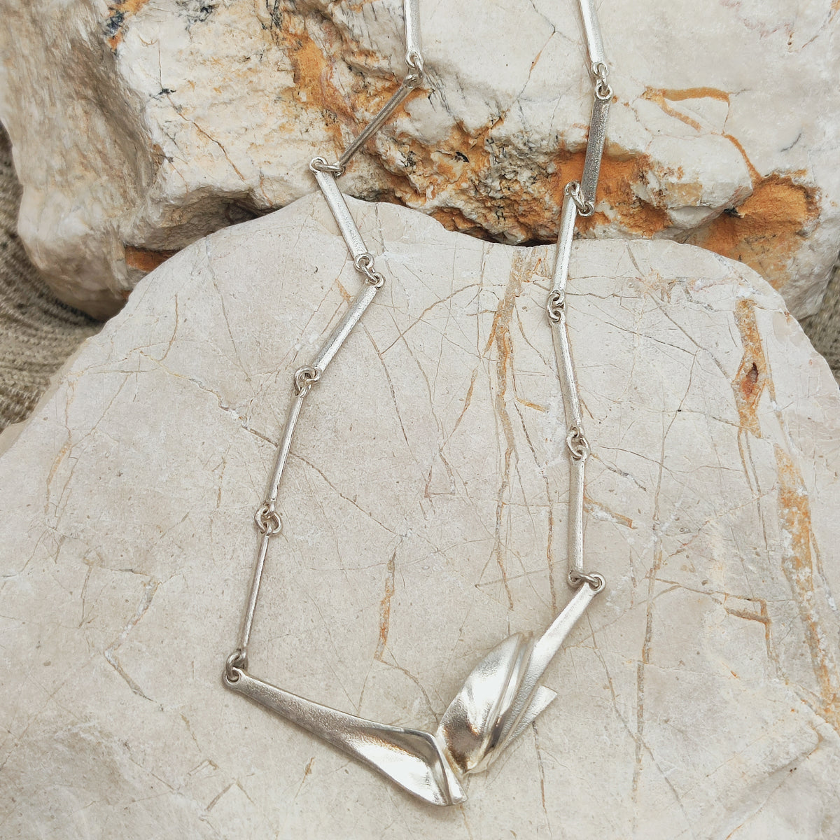 Vintage Lapponia Hespera Sterling Silver Necklace by Zoltan Popovits, 1988