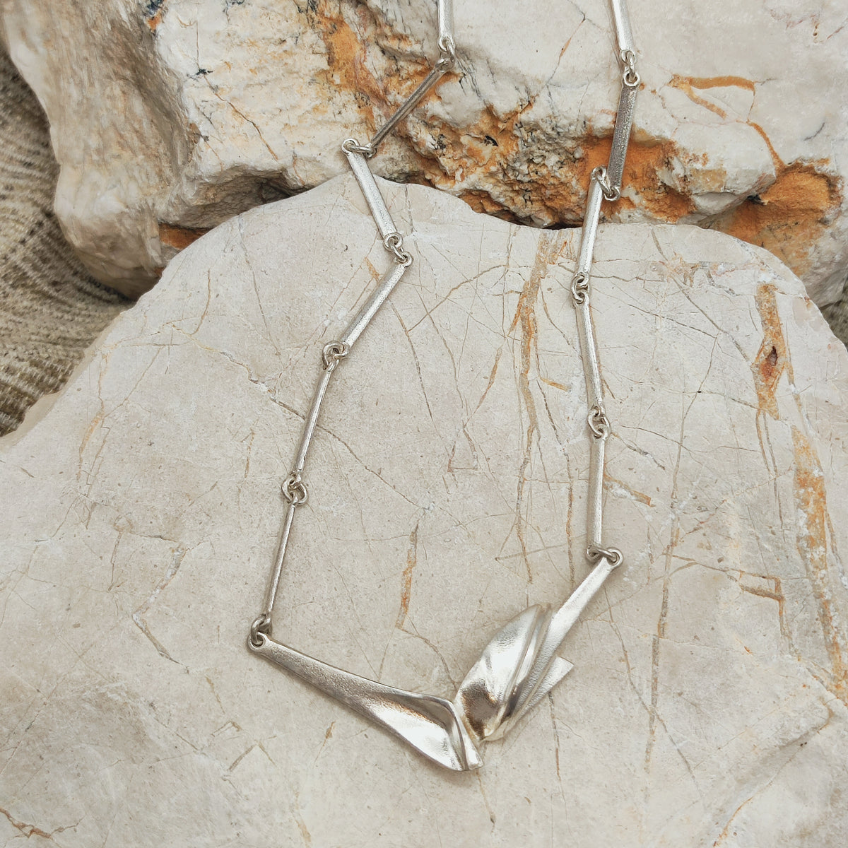 Vintage Lapponia Hespera Sterling Silver Necklace by Zoltan Popovits, 1988