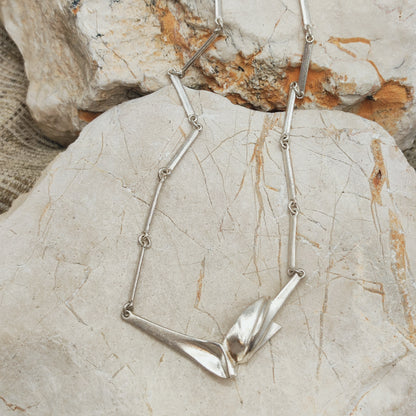 Vintage Lapponia Hespera Sterling Silver Necklace by Zoltan Popovits, 1988