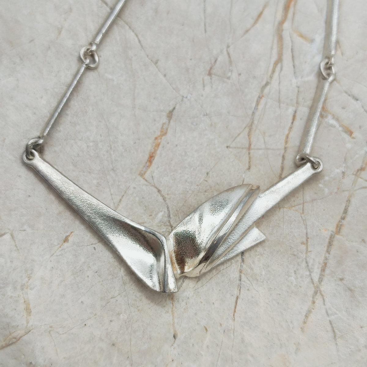Vintage Lapponia Hespera Sterling Silver Necklace by Zoltan Popovits, 1988