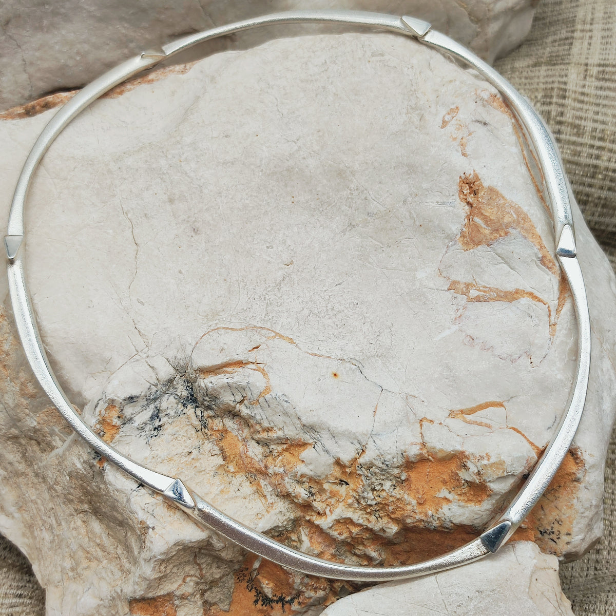 Lapponia Arcturus Sterling Silver Collar Necklace by Zoltan Popovits, 2022