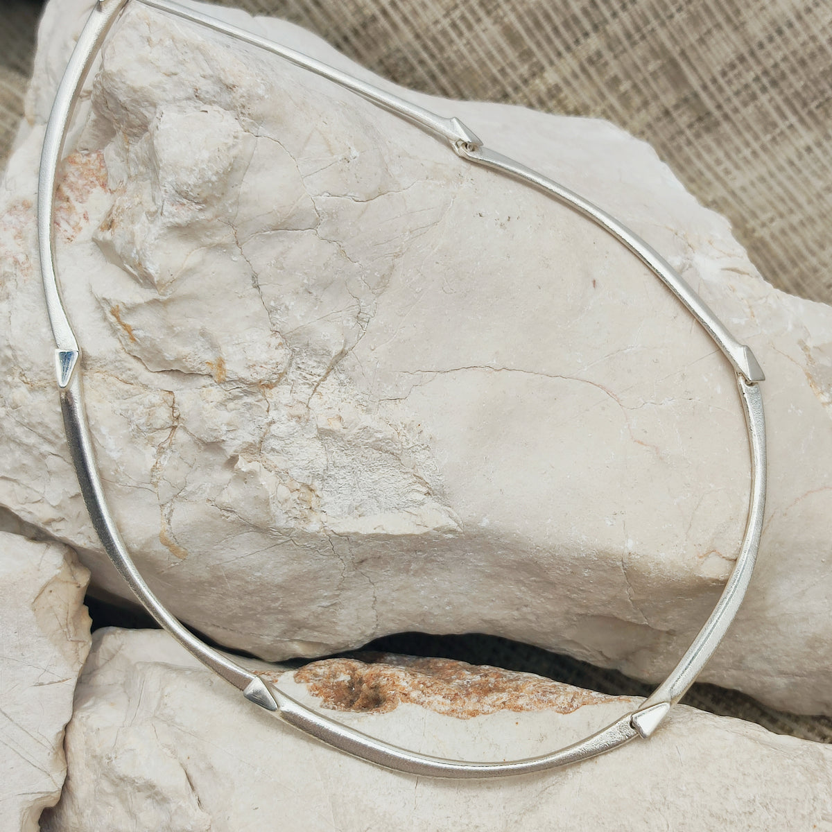 Lapponia Arcturus Sterling Silver Collar Necklace by Zoltan Popovits, 2022