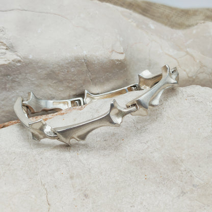 Vintage Lapponia Spica Sterling Silver Bracelet by Björn Weckström, 1990