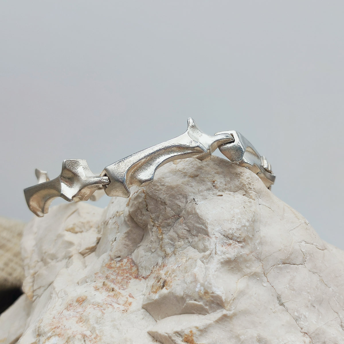 Vintage Lapponia Spica Sterling Silver Bracelet by Björn Weckström, 1990