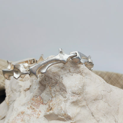 Vintage Lapponia Spica Sterling Silver Bracelet by Björn Weckström, 1990