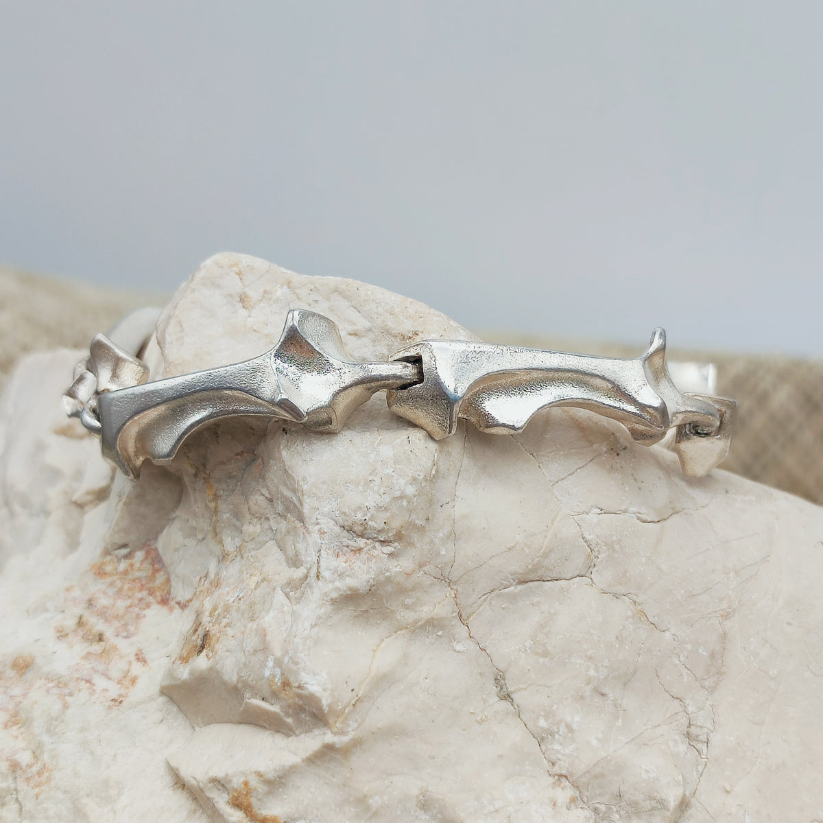 Vintage Lapponia Spica Sterling Silver Bracelet by Björn Weckström, 1990