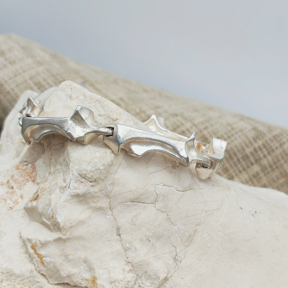 Vintage Lapponia Spica Sterling Silver Bracelet by Björn Weckström, 1990
