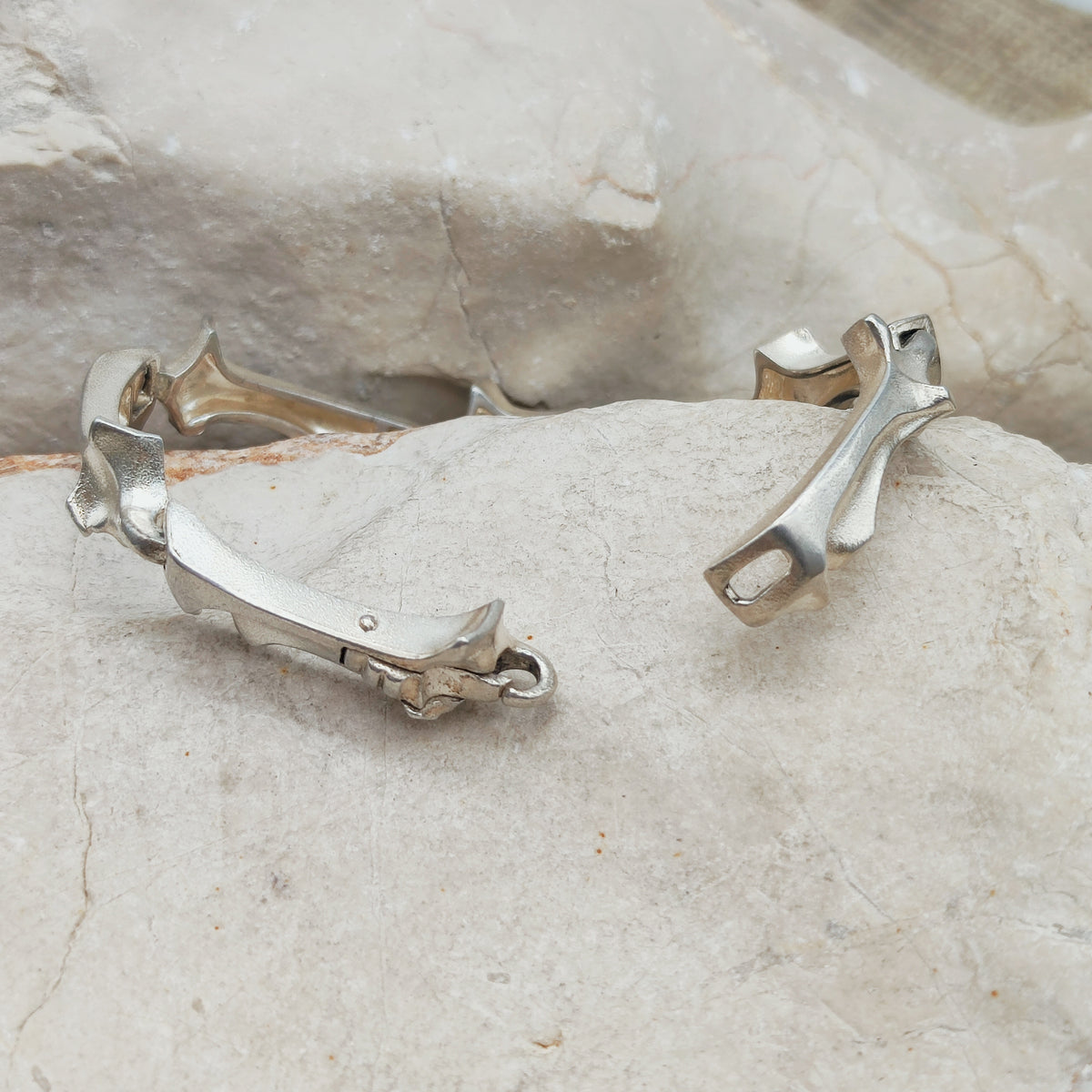 Vintage Lapponia Spica Sterling Silver Bracelet by Björn Weckström, 1990