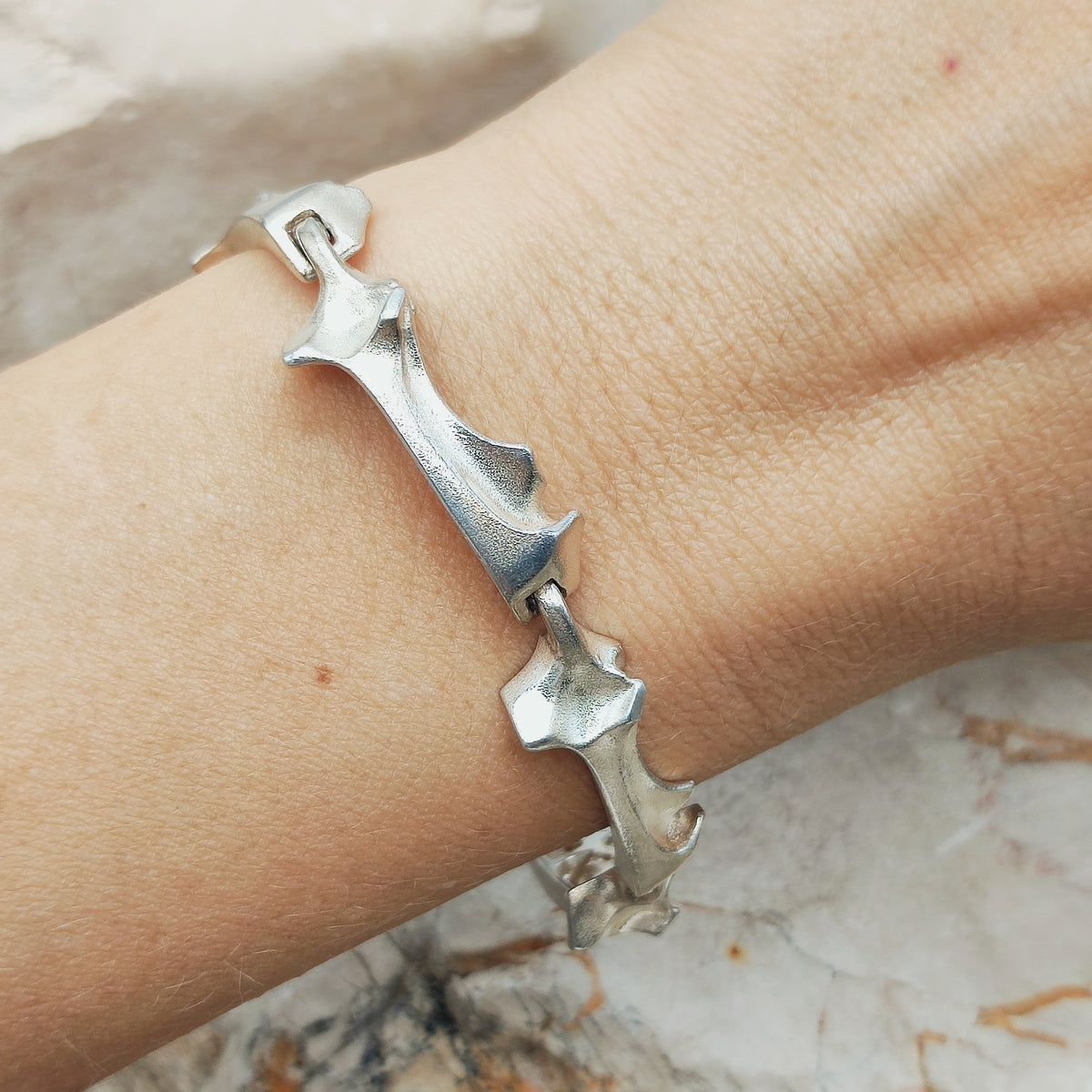 Vintage Lapponia Spica Sterling Silver Bracelet by Björn Weckström, 1990